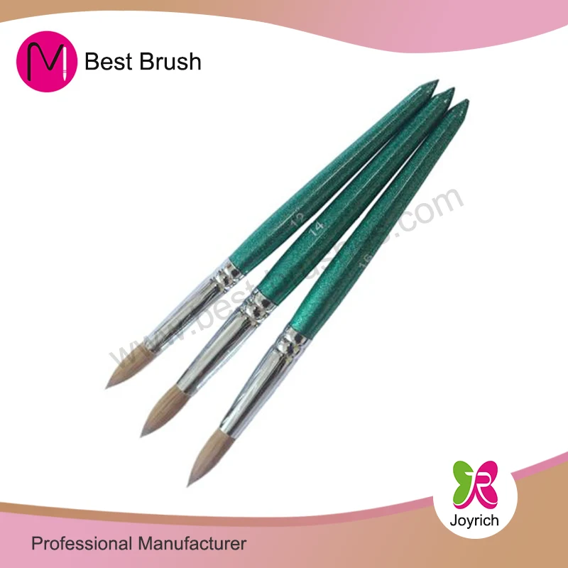 Uaine Uisbhe Green Kolinsky Brush Brush Naill